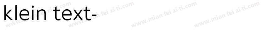 klein text字体转换